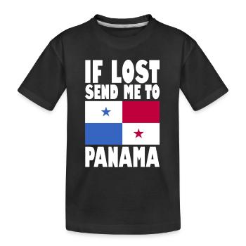 Drapeau du Panama - T-shirt bio Premium Enfant - noir - Devant