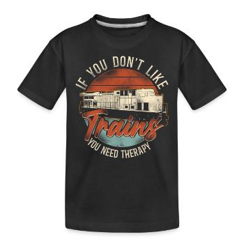 Conducteur de train diesel de marchandises - T-shirt bio Premium Enfant - noir - Devant