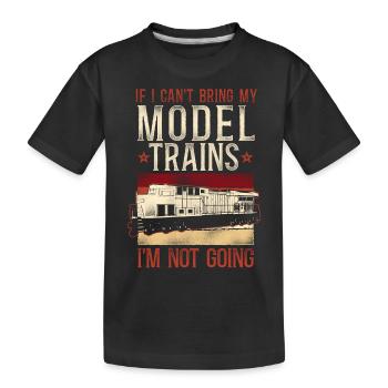 Conducteur de train diesel de marchandises - T-shirt bio Premium Enfant - noir - Devant