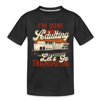 Conducteur de train diesel de marchandises - T-shirt bio Premium Enfant - noir - Devant