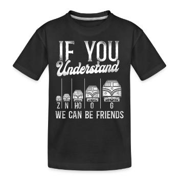 Conducteur de train diesel de marchandises - T-shirt bio Premium Enfant - noir - Devant