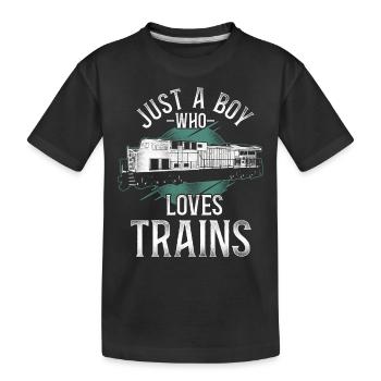Conducteur de train diesel de marchandises - T-shirt bio Premium Enfant - noir - Devant