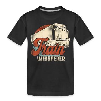 Conducteur de train diesel de marchandises - T-shirt bio Premium Enfant - noir - Devant