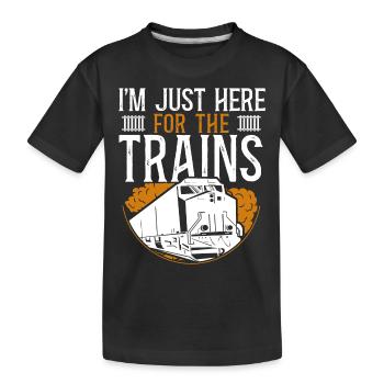 Conducteur de train diesel de marchandises - T-shirt bio Premium Enfant - noir - Devant