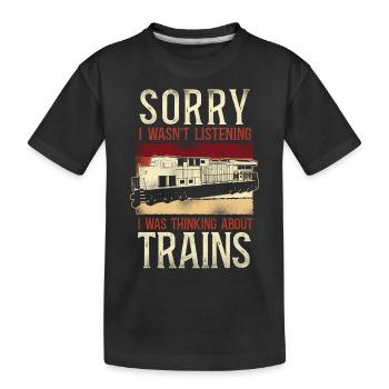 Conducteur de train diesel de marchandises - T-shirt bio Premium Enfant - noir - Devant
