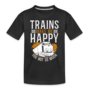 Conducteur de train diesel de marchandises - T-shirt bio Premium Enfant - noir - Devant