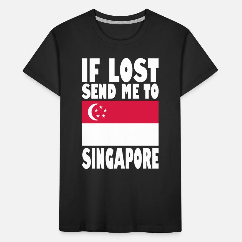 Drapeau de Singapour T-shirt bio Premium Enfant