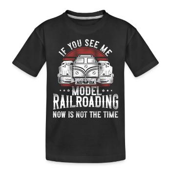 Conducteur de train diesel de marchandises - T-shirt bio Premium Enfant - noir - Devant