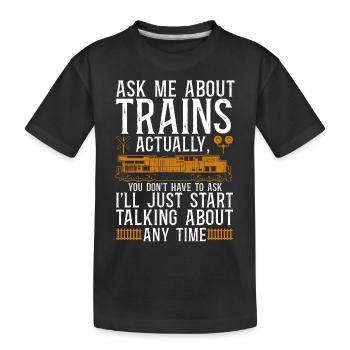 Conducteur de train diesel de marchandises - T-shirt bio Premium Enfant - noir - Devant