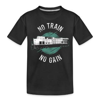 Conducteur de train diesel de marchandises - T-shirt bio Premium Enfant - noir - Devant