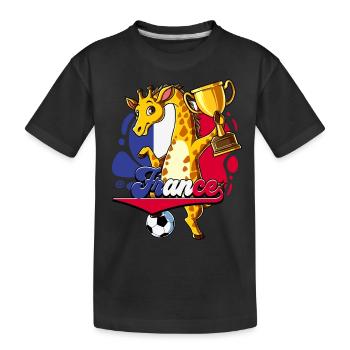 France Football - Kids' Premium Organic T-Shirt - black - Front