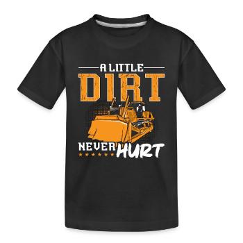 Excavator Bulldozer Construction Worker Bulldozer Gift - Kids' Premium Organic T-Shirt - black - Front