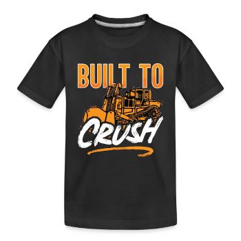 Bulldozer Construction Worker Gift - Kids' Premium Organic T-Shirt - black - Front