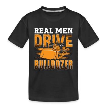 Excavator Construction Worker Bulldozer Bulldozer Bulldozer Gift - Kids' Premium Organic T-Shirt - black - Front