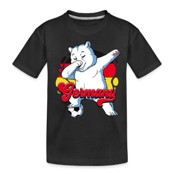 Deutschland Fußball - Kinder Premium Bio T-Shirt - Schwarz - Vorne