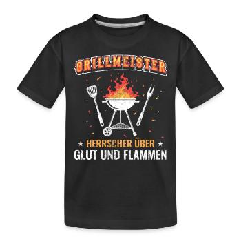 Grillmeister Spruch - Kinder Premium Bio T-Shirt - Schwarz - Vorne
