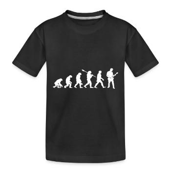 Evolution-Gitarrist - Kinder Premium Bio T-Shirt - Schwarz - Vorne