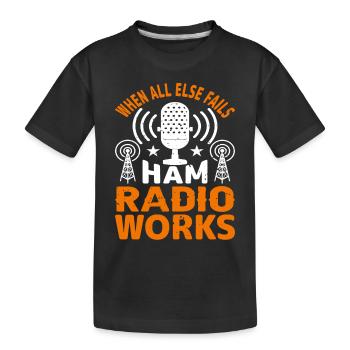Funk Amateur Funker Funken Radio Hobby Geschenk - Kinder Premium Bio T-Shirt - Schwarz - Vorne