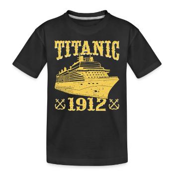Titanic 1912 Navire de croisière - T-shirt bio Premium Enfant - noir - Devant
