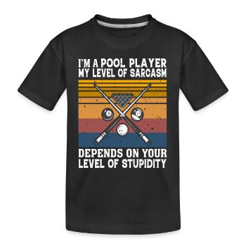 Billard Piscine Billard Billard Boule Billard Billard Cuisine 8Ball - T-shirt bio Premium Enfant - noir - Devant