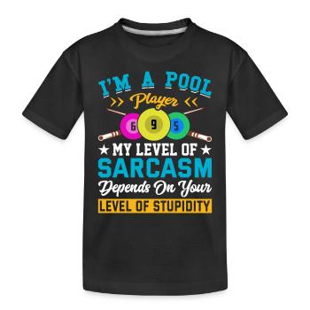 Billard Piscine Billard Billard Boule Billard Billard Cuisine 8Ball - T-shirt bio Premium Enfant - noir - Devant