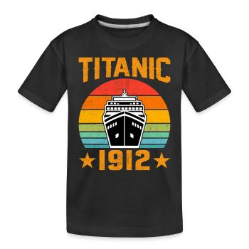 Titanic 1912 Navire de croisière - T-shirt bio Premium Enfant - noir - Devant