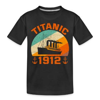 Titanic 1912 Cruise Ship - Kids' Premium Organic T-Shirt - black - Front