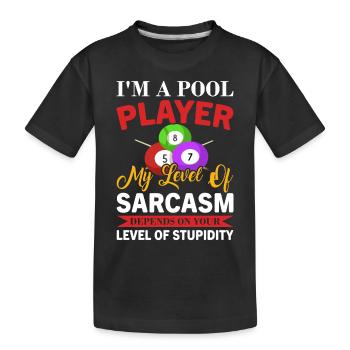 Billard Piscine Billard Billard Boule Billard Billard Cuisine 8Ball - T-shirt bio Premium Enfant - noir - Devant