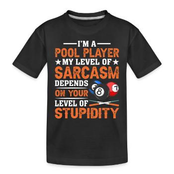 Billard Piscine Billard Billard Boule Billard Billard Cuisine 8Ball - T-shirt bio Premium Enfant - noir - Devant
