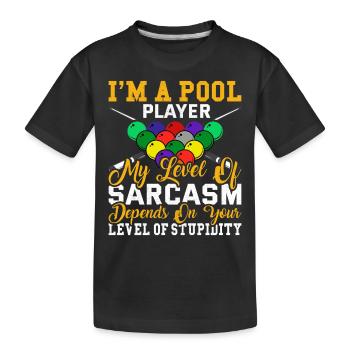 Billard Piscine Billard Billard Boule Billard Billard Cuisine 8Ball - T-shirt bio Premium Enfant - noir - Devant