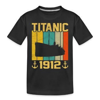 Titanic 1912 Kreuzfahrtschiff - Kinder Premium Bio T-Shirt - Schwarz - Vorne