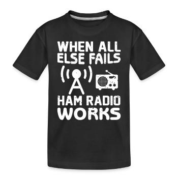 Funk Amateur Funker Funken Radio Hobby Geschenk - Kinder Premium Bio T-Shirt - Schwarz - Vorne