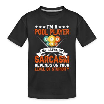 Billard Piscine Billard Billard Boule Billard Billard Cuisine 8Ball - T-shirt bio Premium Enfant - noir - Devant