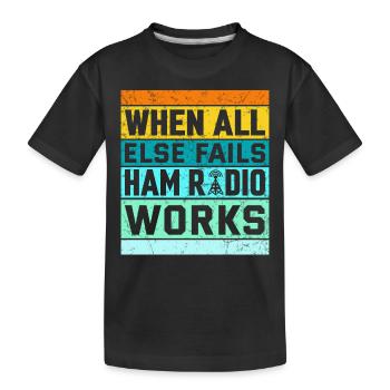 Funk Amateur Funker Funken Radio Hobby Geschenk - Kinder Premium Bio T-Shirt - Schwarz - Vorne