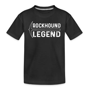 Légende du collectionneur de pierres - T-shirt bio Premium Enfant - noir - Devant