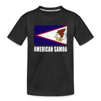 Drapeau des Samoa américaines - T-shirt bio Premium Enfant - noir - Devant