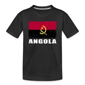 Angola Flag Grunge Angola Flag - T-shirt bio Premium Enfant - noir - Devant