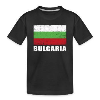 Bulgarie Drapeau Grunge Bulgarie Drapeau - T-shirt bio Premium Enfant - noir - Devant