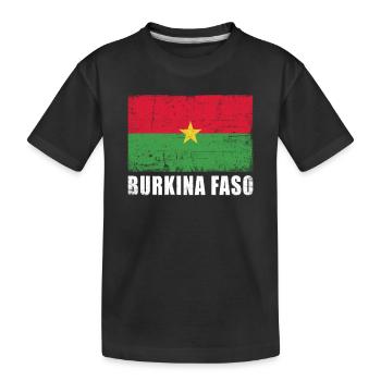 Burkina Faso Drapeau Grunge Burkina Faso Drapeau - T-shirt bio Premium Enfant - noir - Devant