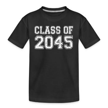Klasse von 2045 Graduation Vintage - Kinder Premium Bio T-Shirt - Schwarz - Vorne