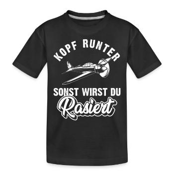 Modellfliegen Modellflug Spruch - Kinder Premium Bio T-Shirt - Schwarz - Vorne