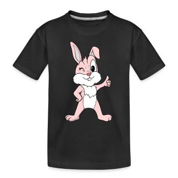 Rabbit Rabbit - Kids' Premium Organic T-Shirt - black - Front