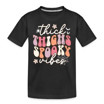 Bleached Ghost Hippie Halloween - Stay Spooky - Kinder Premium Bio T-Shirt - Schwarz - Vorne