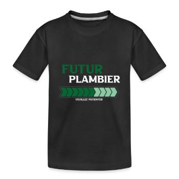 futur plombier - T-shirt bio Premium Enfant - noir - Devant