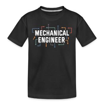 Mechanik Ingenieur Maschinenbau - Kinder Premium Bio T-Shirt - Schwarz - Vorne