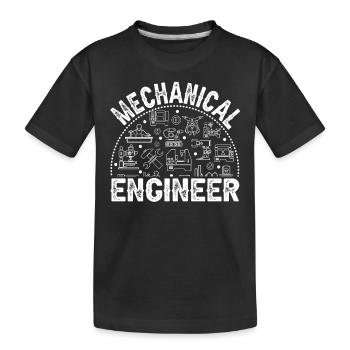 Mechanik Ingenieur Maschinenbau - Kinder Premium Bio T-Shirt - Schwarz - Vorne