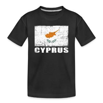 Drapeau de Chypre Grunge Drapeau de Chypre - T-shirt bio Premium Enfant - noir - Devant