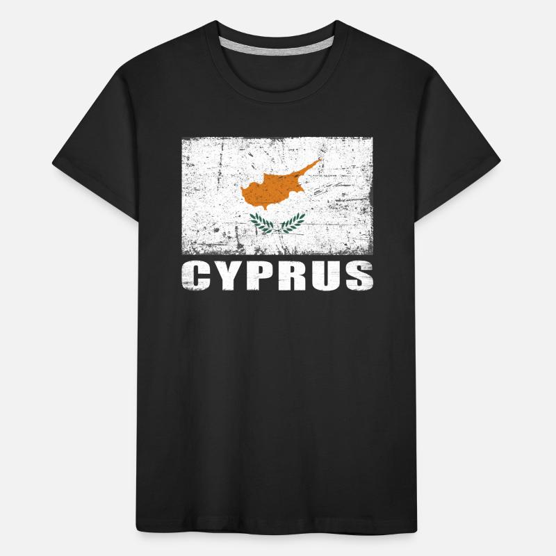 Drapeau de Chypre Grunge Drapeau de Chypre T-shirt bio Premium Enfant