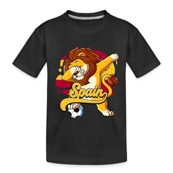 Spanien Fußball - Kinder Premium Bio T-Shirt - Schwarz - Vorne