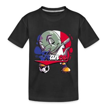 Frankreich Fußball - Kinder Premium Bio T-Shirt - Schwarz - Vorne